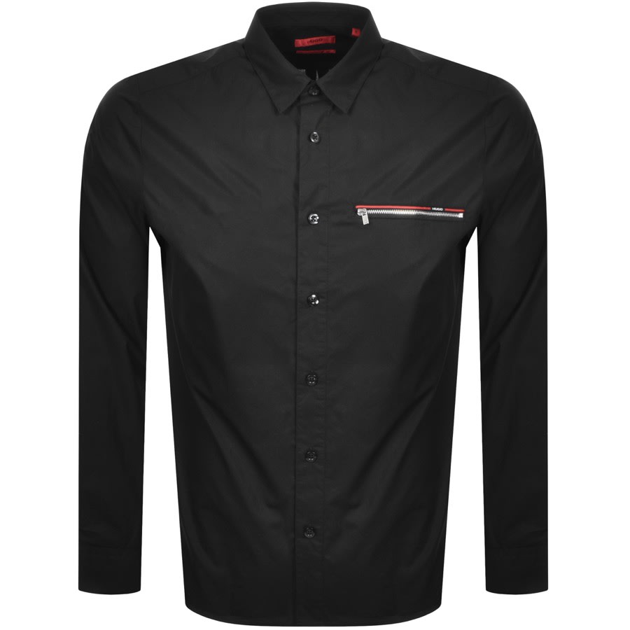 Alternative Image for ProductHUGO Elisio Long Sleeved Shirt Black1